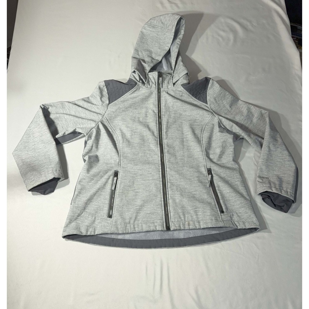 Free Country Water Resist Jacket Fleece Lined Sz XL Removable Hood **Spot on Hem